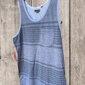 Gray striped tank top with pocket